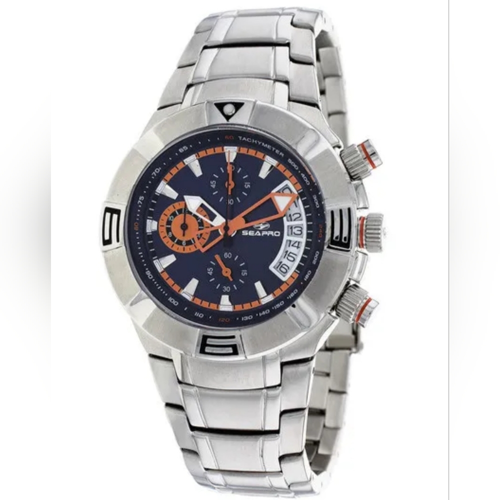 Seapro Men's SP3321 TX Diver Analog Display Quartz Silver Watch